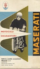 Moto Maserati 1958 ristampa dal depliant originale 50,75,125,160,250 cc brochure