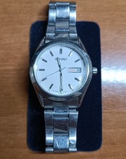 SEIKO DAY DATE SCRITTA ROSSA.9070-A4-KY7N43 QUARTZ. RARO! 38MM. BATTERIA NUOVA.