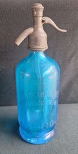 Bottiglia in vetro Acqua di SELZ Ditta Martinetto Torino inizio ‘900 Azzurra