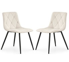 Set 2 Sedie Milo Beige Velluto