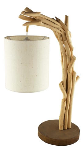 Driftwood lamp with - , shade