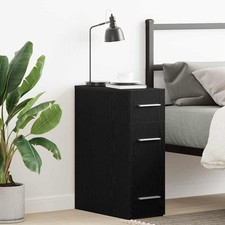 vidaXL Mobile da farmacia Rovere nero 20 x 45.5 x 60 cm