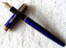 Penna stilografica buona blu/oro clip Parker Sonnet serie fine (F) pennino senza scatola