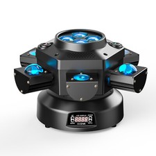Testa mobile laser stroboscopica 200 W 6 bracci luce RGBW fascio luce festa DMX DJ Show Club