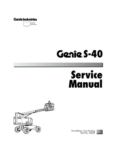 Genie boom lift - s-40,