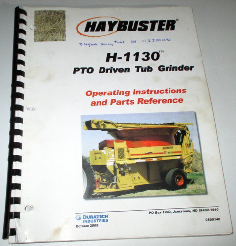 Haybuster 1130 pto vasca - haybuster,