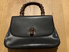 GUCCI Vintage originale - Rara borsa Gucci Bamboo Handbag bag leather black 