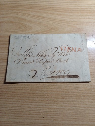 Siena 1836 prefilatelica la - siena,