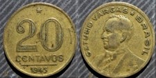 BRAZIL # 20 centavos 1945 "