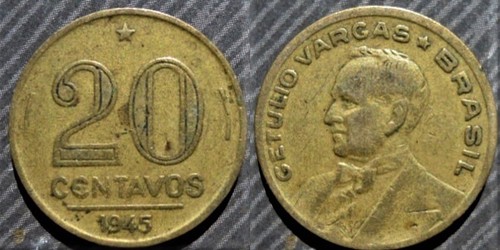 Brazil centavos 1945 - #, 20