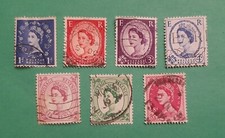 Francobolli UK Regno Unito Regina Elisabetta II Queen Elizabeth II 1955 - 1957