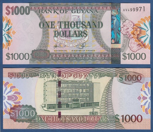 Guyana 1000 dollari unc - guyana, (2011)