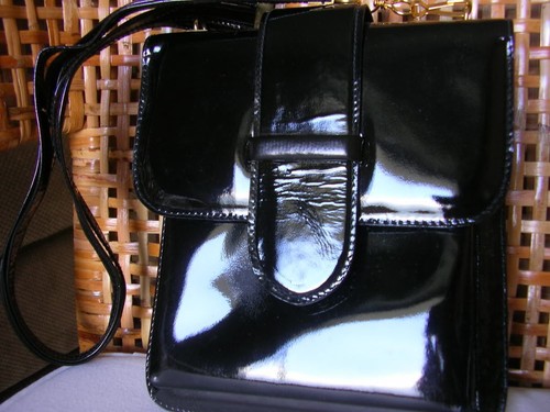 Borsa anni vernice nera - borsa,