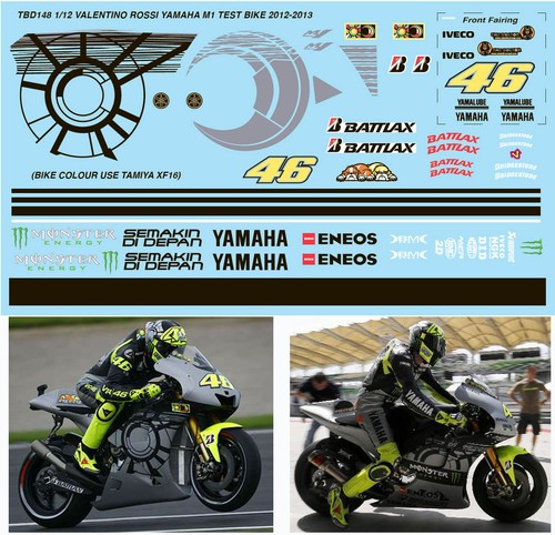 Decals per yamaha m1 - decals,
