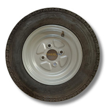 RUOTA 4.00-10 TUBLESS  KING TIRE CERCHIO ATTACCO FIAT 98X4 CARRELLO APPENDICE 