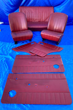 FIAT 127 MK1 PRIMA SERIE 1971 interno completo sedili pannelli SKAI ROSSO