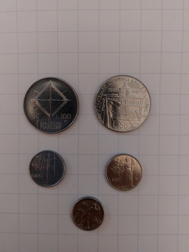 Monete italiane e 100 - italiane, 50