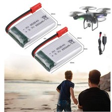Batteria 2x3 650mah lipo - 2x3,7v,