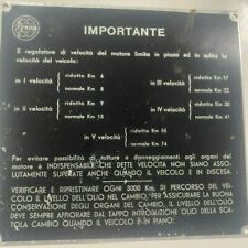 targhetta indicazioni Lancia Augusta