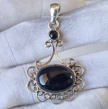 Ciondolo onice nera argento