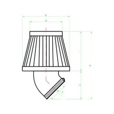 FILTRO ARIA MANICOTTO A 45