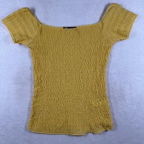 Top zara giallo - top,