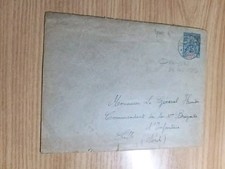 Mayotte 1909 Busta postale Da  Dzaoudzi X Lille Francia  Molto Rara