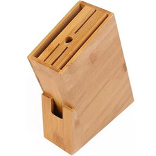 Ceppo Portacoltelli in Bambù Naturale vari inserti Blocco coltelli Cucina
