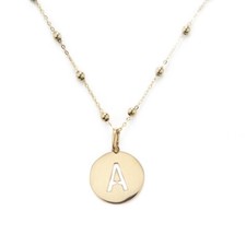 Collana alphabet in oro giallo