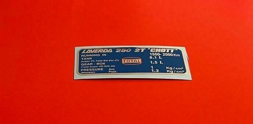 Laverda 250 etichetta - laverda, 2t