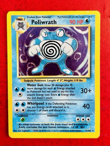 Lotto carte pokemon poliwrath - lotto,