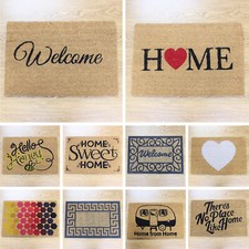 Tappetino di benvenuto pavimento ingresso cocco naturale tappetino zerbino interno esterno