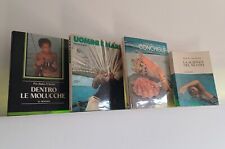 Lotto di 4 libri sul tema mare, nuoto, conchiglie, fauna marittima (v. foto)   