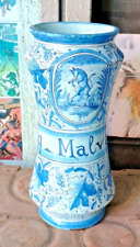 vecchio ALBARELLO FARMACIA maiolica decoro mano AQ. MALVAE - ITALIA