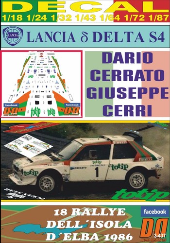 Decal lancia delta totip - decal,