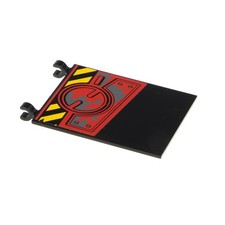 1x Lego bandiera 6x5 nera