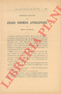 Dufour henri observations - henri,