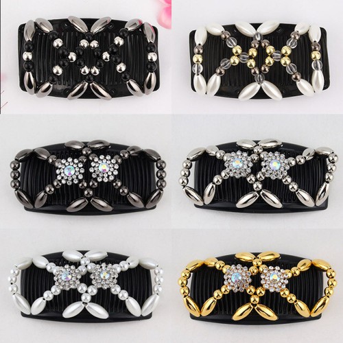 Handmade beaded hair comb - handmade,