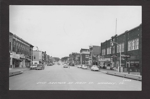Waverly iowa 1956 rppc e - waverly,