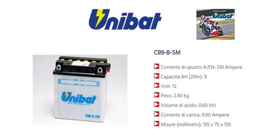 Batteria moto unibat - moto, per