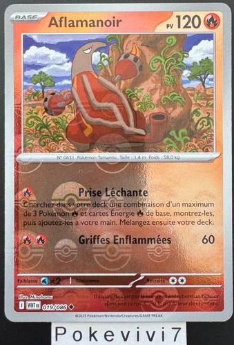 Carte pokemon aflamanoir - carte,