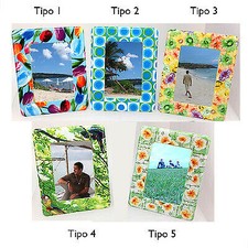 PORTAFOTO in melanina 22x17 cm grandezza foto 9,5x14,5 cm varie fantasie