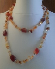 COLLANA QUARZO MULTICOLORE LUNGHISSIMA PIETRE NATURALI #BIGIOTTERIA ELEGANTE#