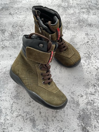 Prada khaki kids suede - prada,