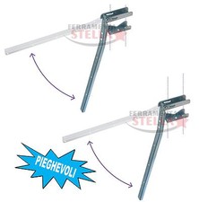 COPPIA ASTE STENDIBIANCHERIA STENDI BALCONE BRACCI SUPPORTO RINGHIERA PIEGHEVOLE