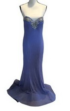 Abito Terani Couture blu royal