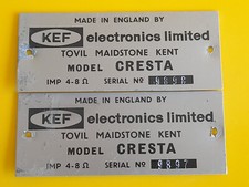 Plaquitas Kef Cresta vintage