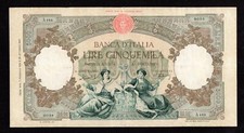 CINQUEMILA 5000 LIRE REPUBBLICHE MARINARE REGINE DEL MARE 07/02/1953