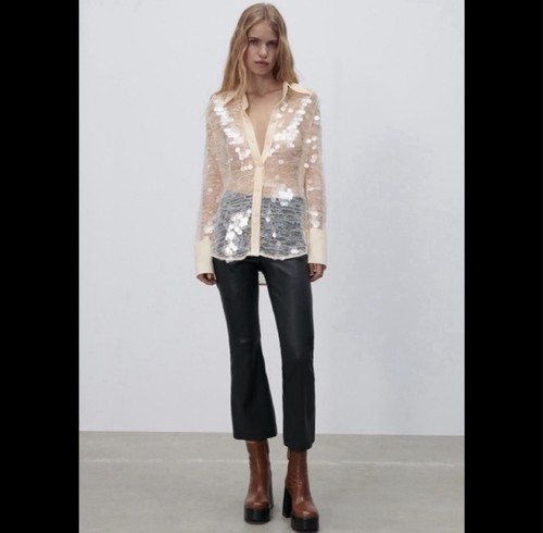 Top zara paillettes - top, rete
