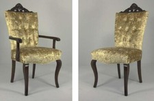 SEDIA/CAPOTAVOLA LEGNO IMBOTTITA LAVORAZIONE CAPITONNE TESSUTI ECOPELLE LUSSO195